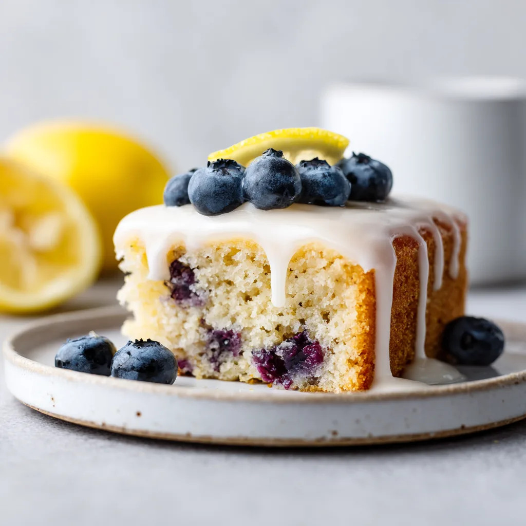 Lemon Blueberry Sheet Cake with Sweet Lemon Glaze
