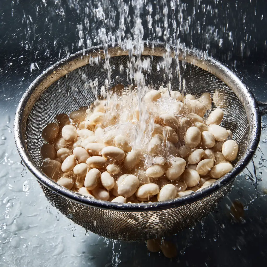 Lemony White Bean Salad Close Up