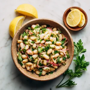 Lemony White Bean Salad Side Dish