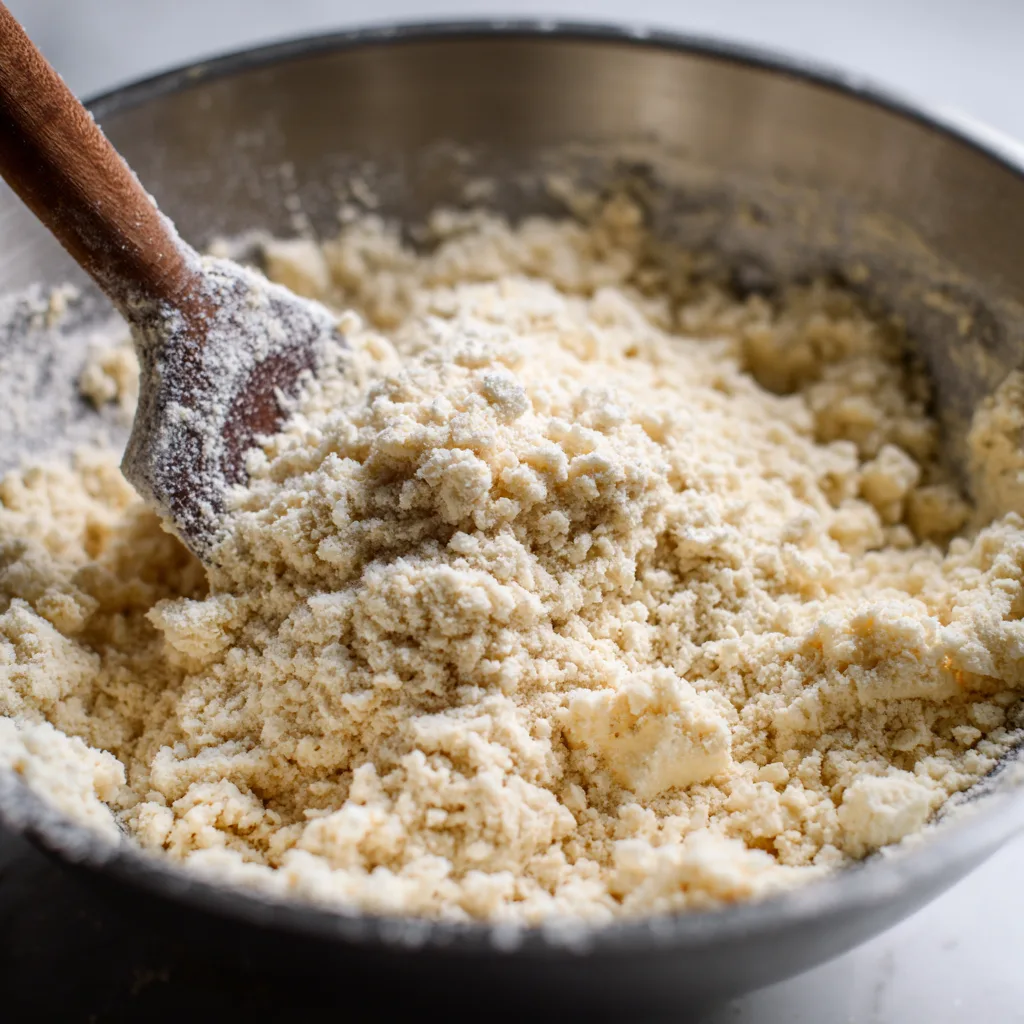 Mixing Crumble Topping for Apple Pie Bars