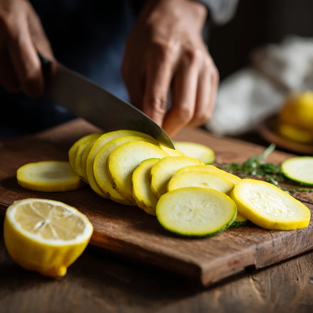 Oven Baked Easy Garlic Roasted Yellow Squash