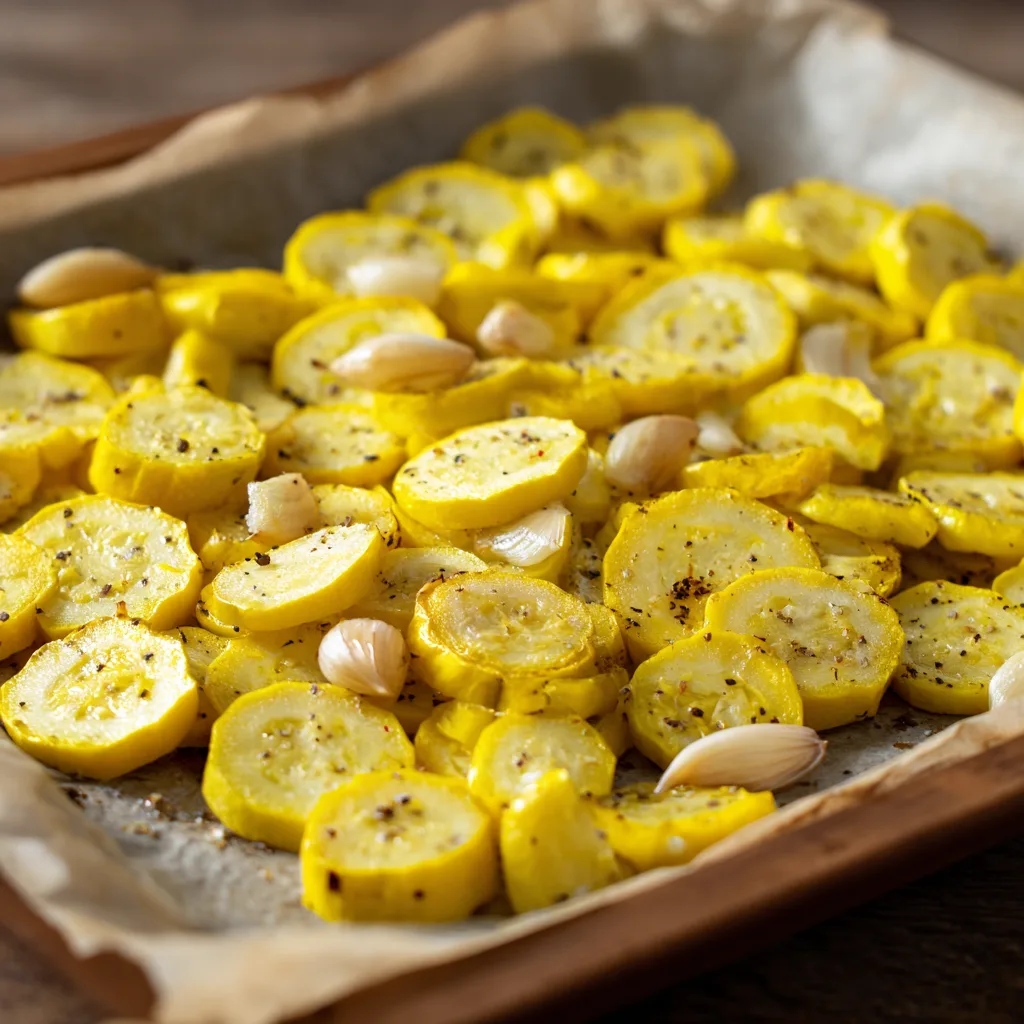 Simple Easy Garlic Roasted Yellow Squash Recipe