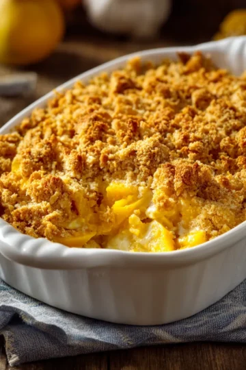 Southern Squash Casserole with Creamy Filling and Golden Topping