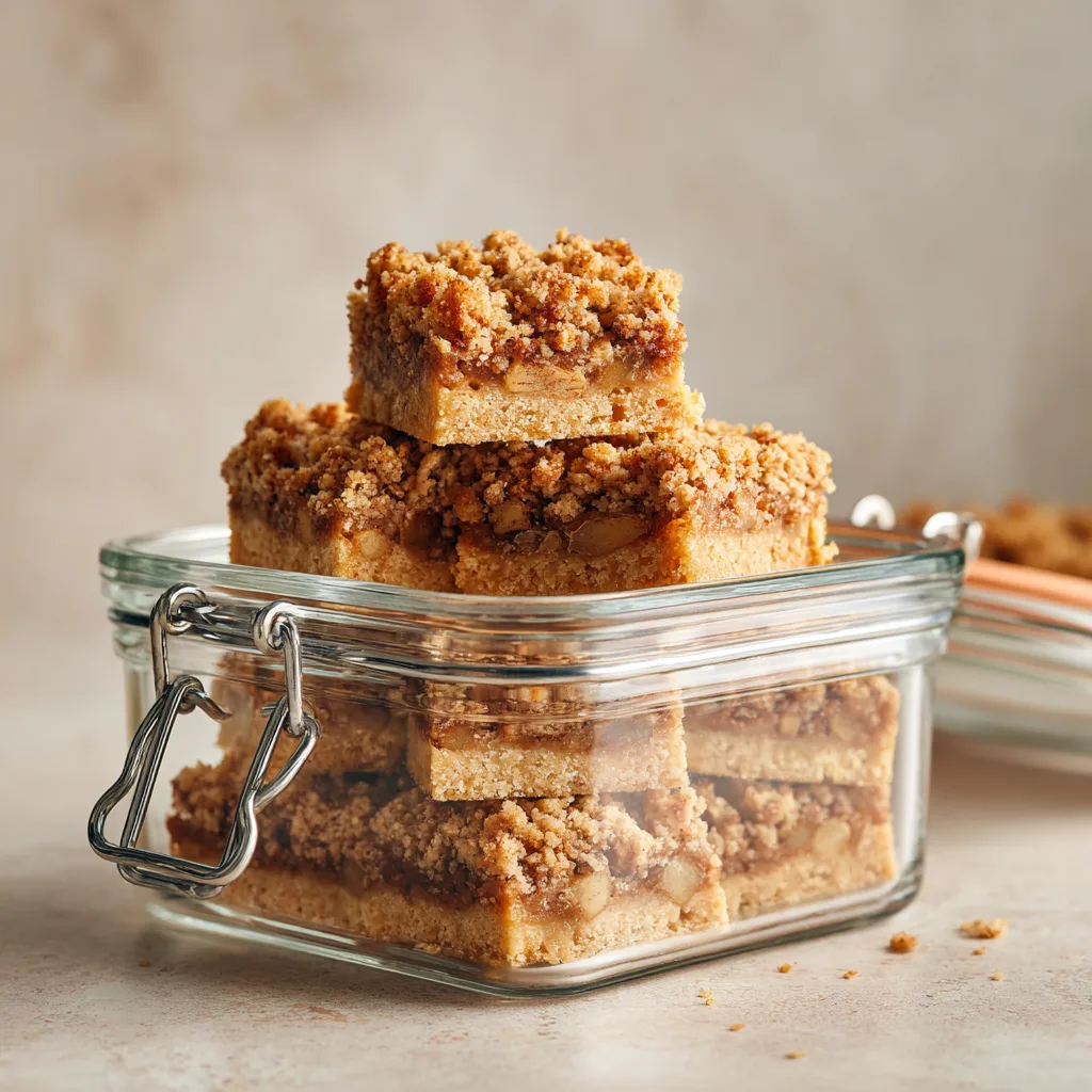 Storing Apple Pie Crumble Bars for Later