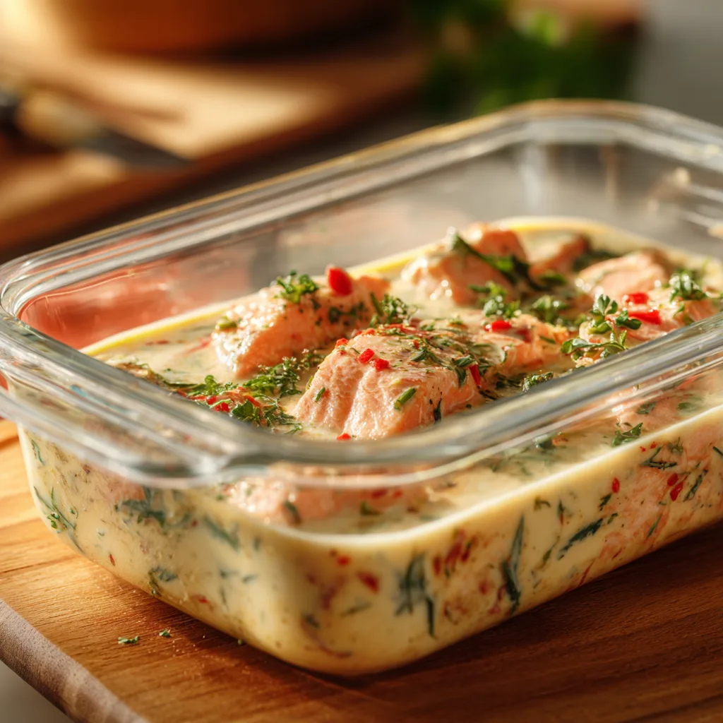 Storing Leftover Keto Creamy Tuscan Salmon