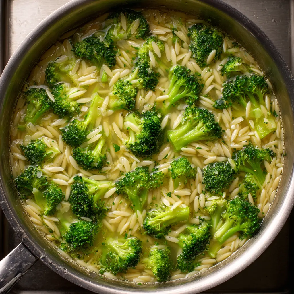 Toasting Orzo Pasta for Cheesy Orzo With Broccoli