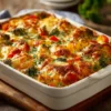 Warm and comforting Creamy Vegetable Casserole fresh from the oven.