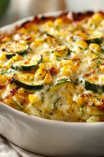 Simple Zucchini Squash Corn Casserole