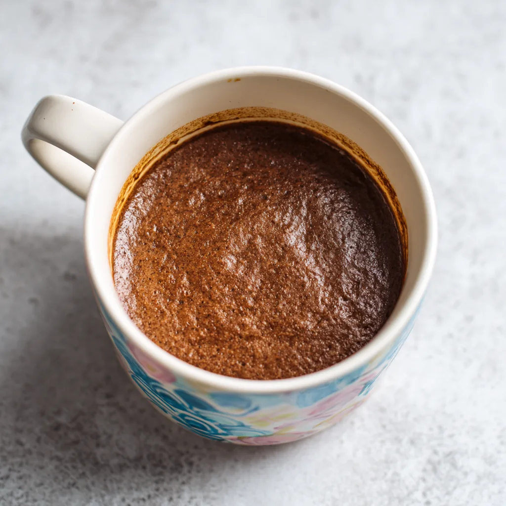 Homemade Chocolate Cake in a Mug Microwave