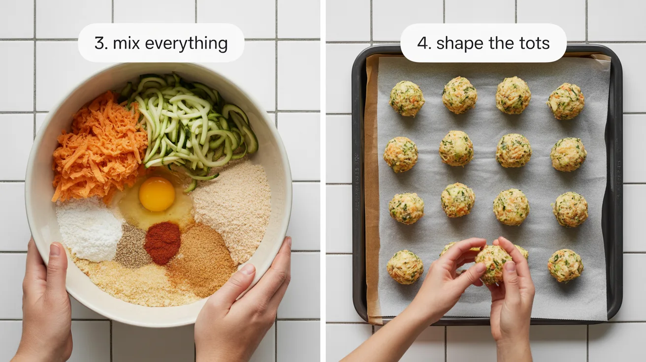 Baked Sweet Potato Zucchini Tots – Oven-Baked & Crispy