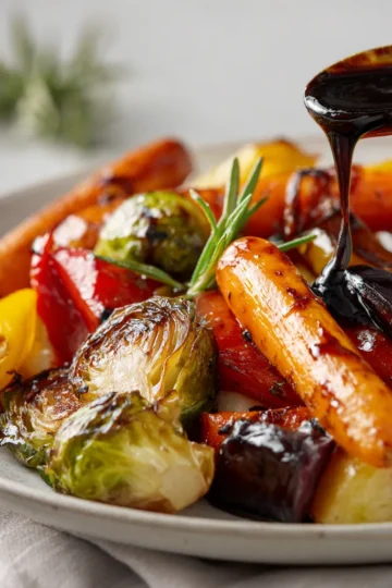 Balsamic Glazed Roasted Vegetables (Crispy, Caramelized)