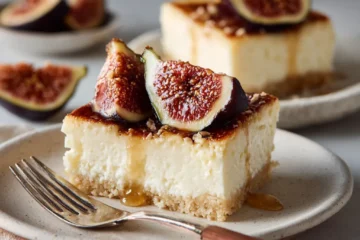 Cheesecake Bars With Honey Roasted Figs Made Simple