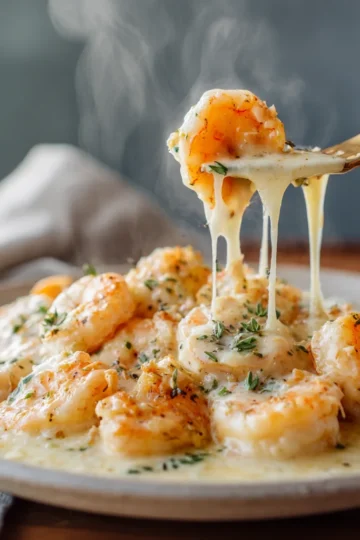 Creamy Garlic Shrimp Skillet (Keto, Low Carb, One Pan)