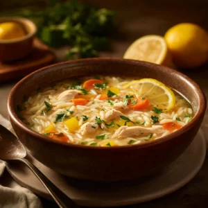 Creamy Lemon Chicken Orzo Soup