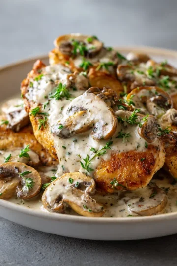 Creamy Mushroom Chicken Dinner – Quick & Comforting