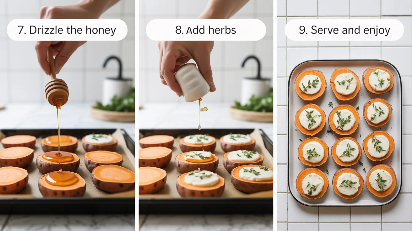 Easy Honey Feta Sweet Potato Rounds for Parties & Snacks