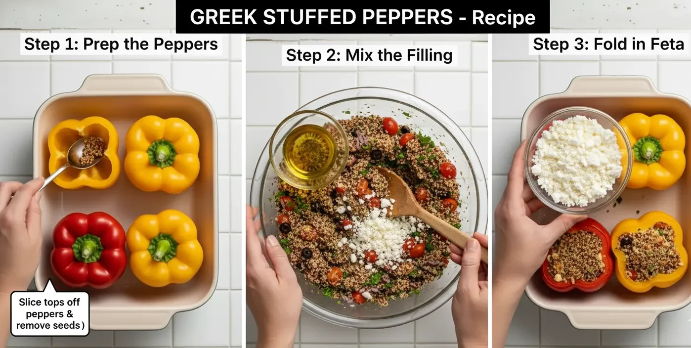 Easy Mediterranean With Stuffed Bell Peppers