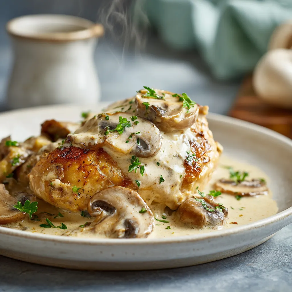 Garlic Mushroom Chicken – Creamy, Easy Dinner Everyone Loves