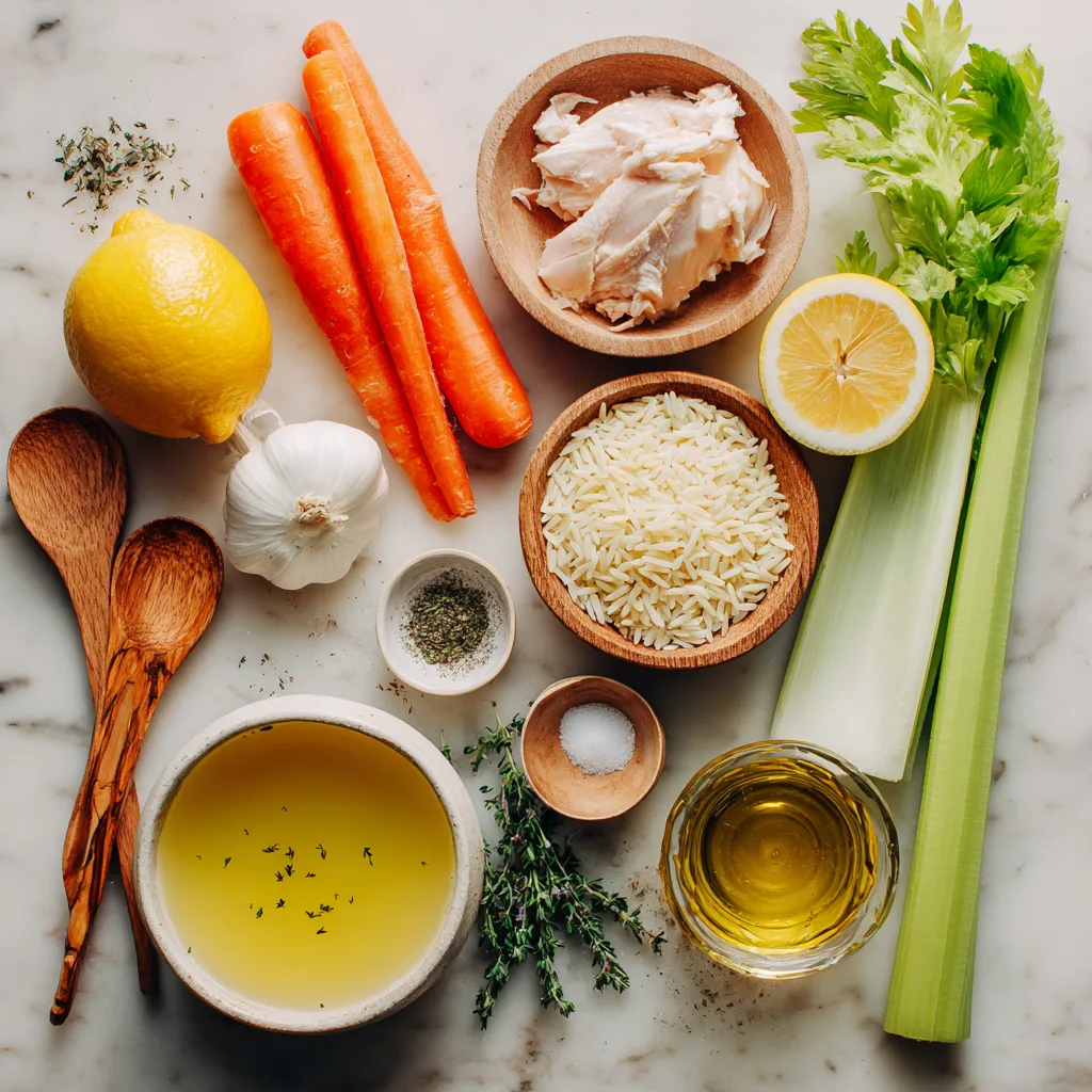 Homemade Lemon Chicken Orzo Soup