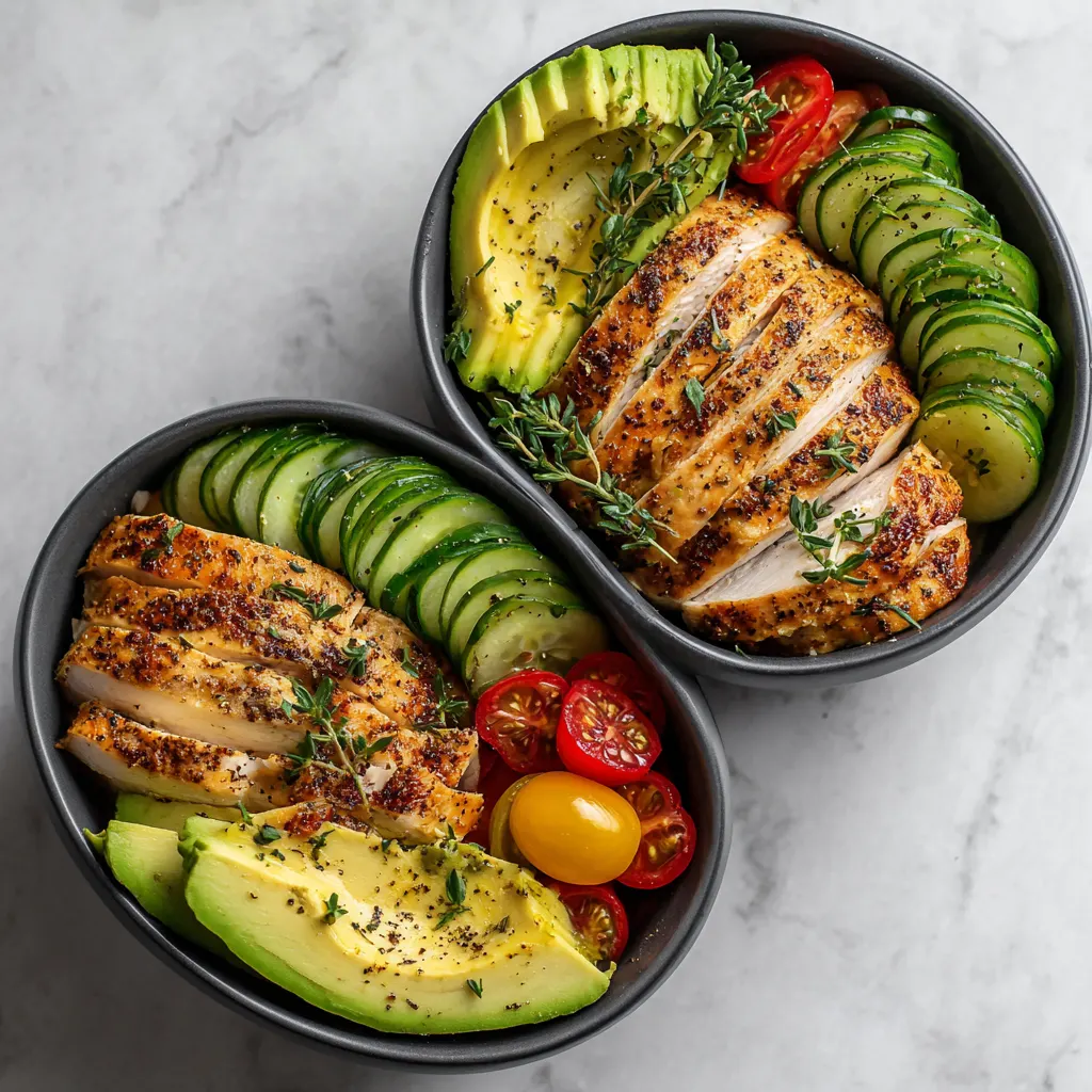 Keto Chicken Avocado Lunch Bowls – Fresh Low Carb Meal Prep