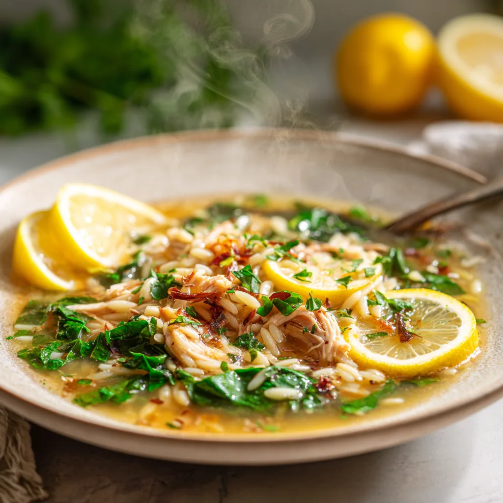 Lemon Garlic Orzo Crockpot Soup (Dump-and-Go Dinner)