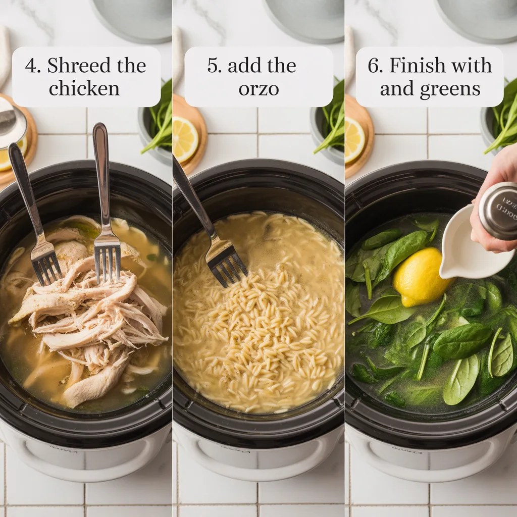 Lemon Garlic Orzo Crockpot Soup (Easy, Cozy & Fresh)