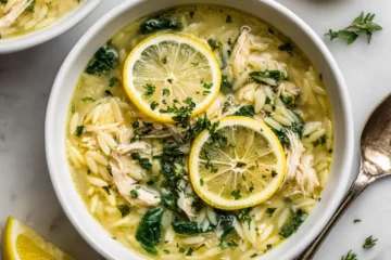 Lemon Garlic Orzo Crockpot Soup – Light, Cozy & Simple