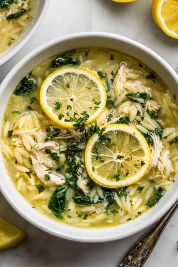 Lemon Garlic Orzo Crockpot Soup – Light, Cozy & Simple