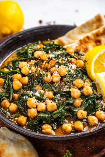 Mediterranean Chickpea And Spinach Stew