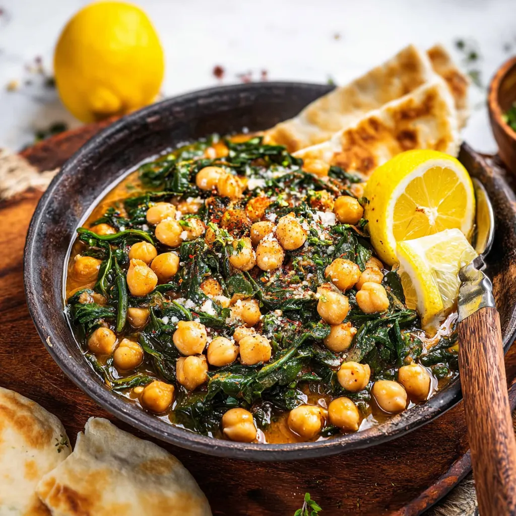 Mediterranean Chickpea And Spinach Stew