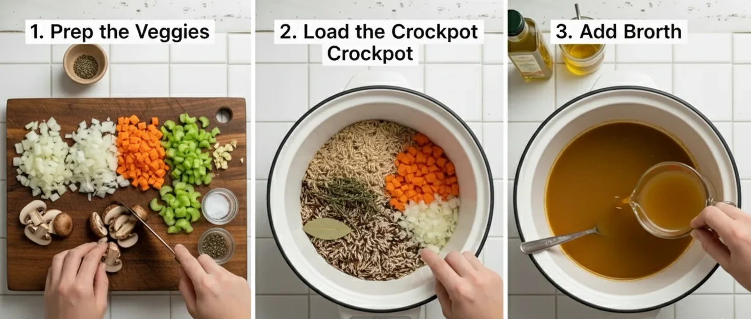 Mushroom And Wild Rice Crockpot Soup