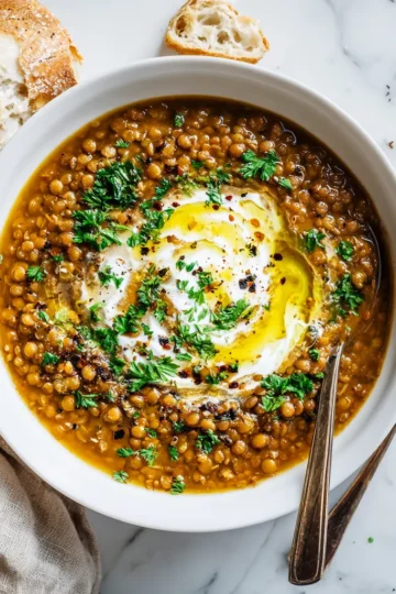 One-Pot Mediterranean Lentil Soup (So Comforting)