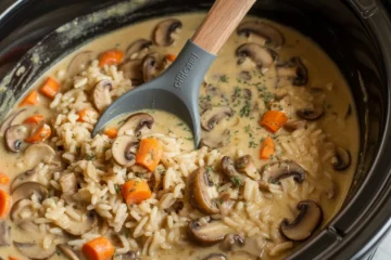 Slow Cooker Mushroom And Wild Rice Crockpot Soup