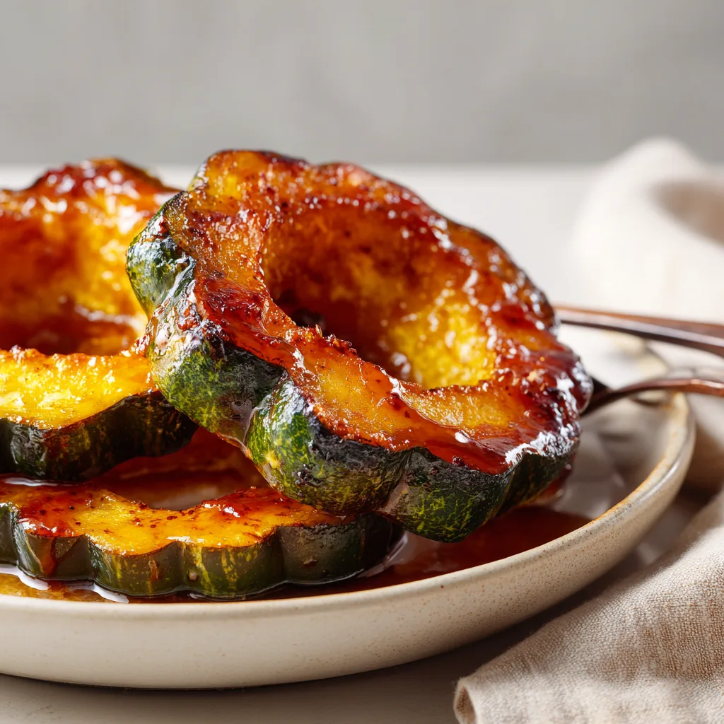 Sweet and Spicy Acorn Squash (Sticky Maple Chili Roast)