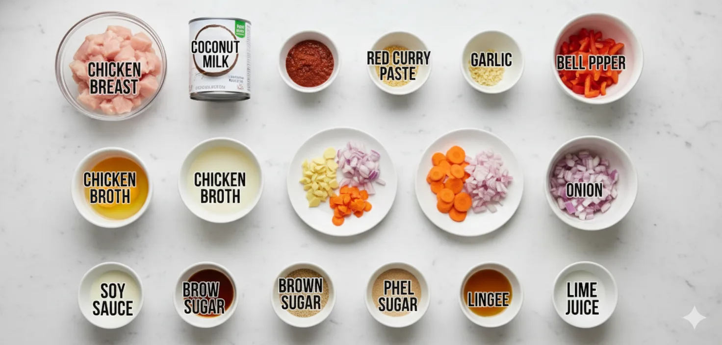 Thai Coconut Curry Crockpot Soup – Cozy, Creamy, and Slow Cooker Easy