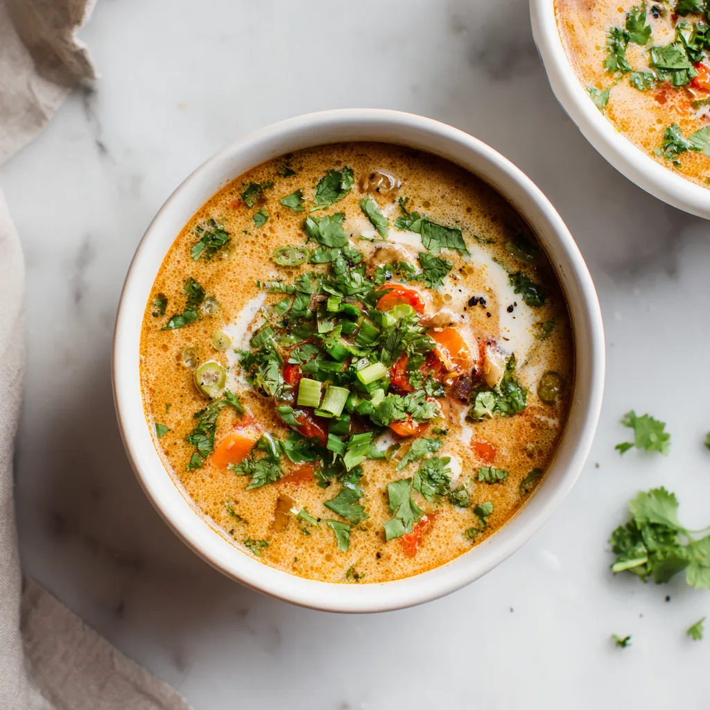 Thai Coconut Curry Crockpot Soup