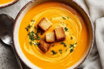 Creamy Butternut Squash Apple Crockpot Soup