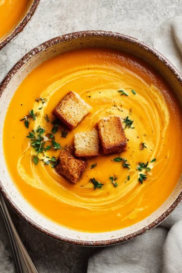Creamy Butternut Squash Apple Crockpot Soup