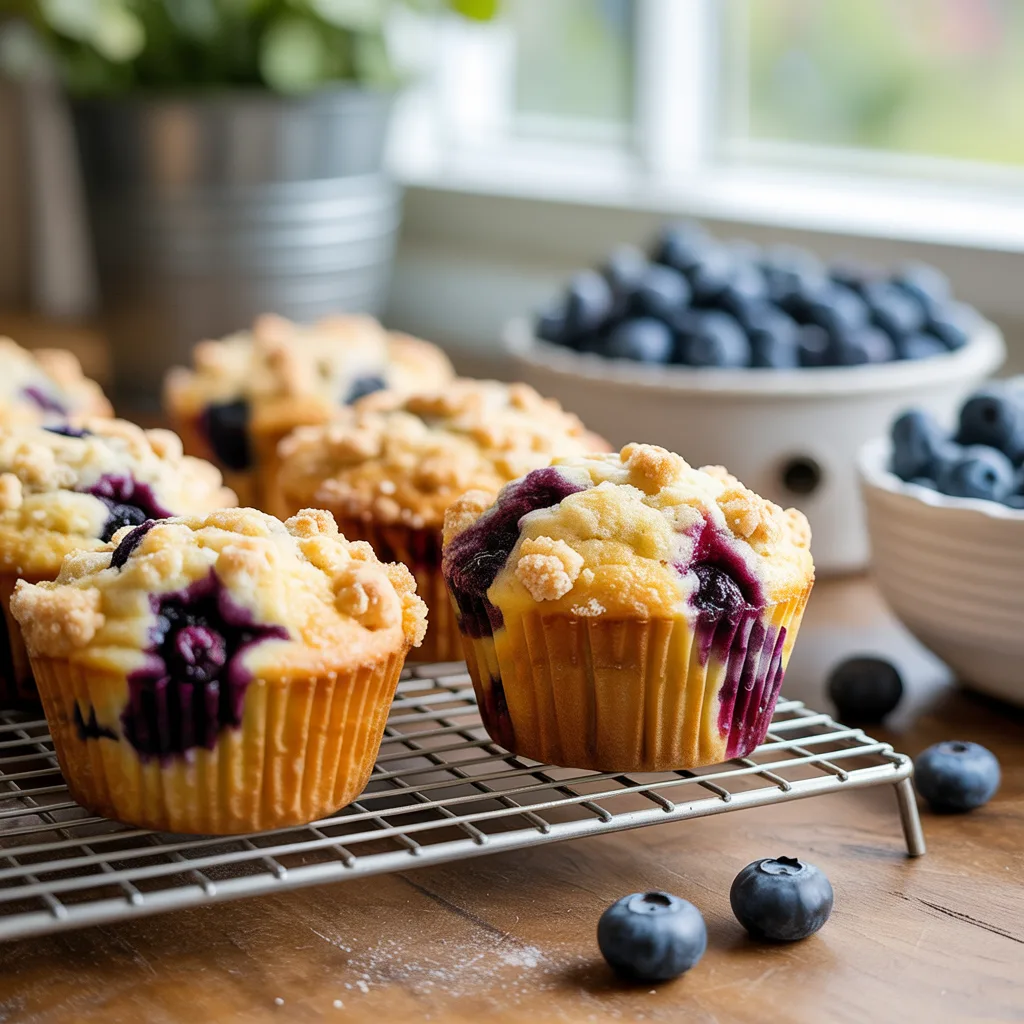 Blueberry Crumble Muffins – Soft, Bakery-Style & Easy