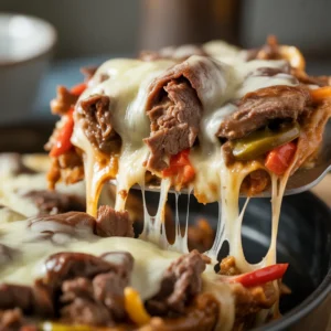 Cheesy Keto Philly Cheesesteak Casserole