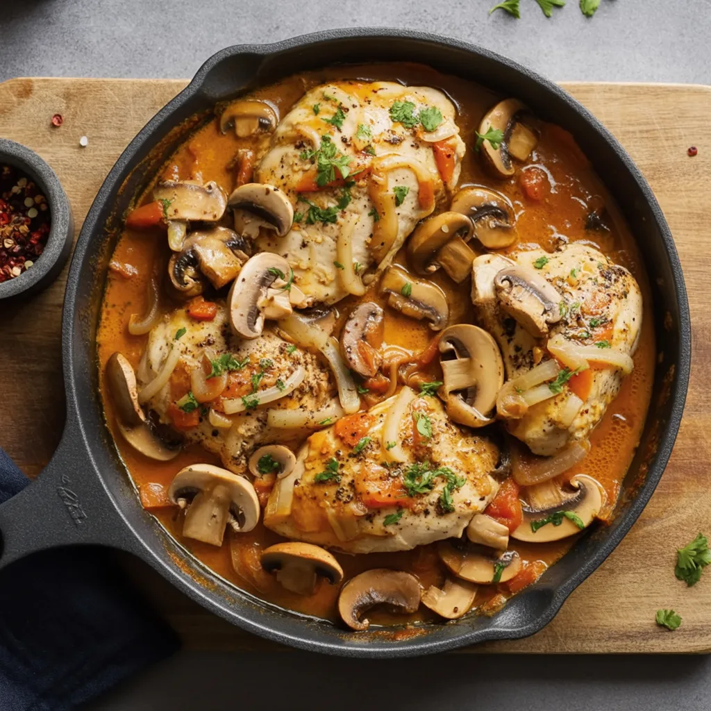 Chicken With Mushrooms and Onions You Can Make in 30 Minutes