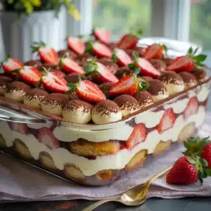 Easy No-Bake Keto Strawberry Tiramisu for Sweet Cravings