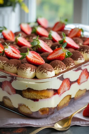 Easy No-Bake Keto Strawberry Tiramisu for Sweet Cravings