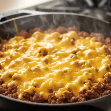 Healthy Keto Cheeseburger Lunch Skillet (No Bun Needed!)