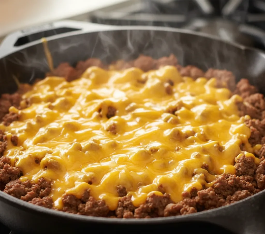 Healthy Keto Cheeseburger Lunch Skillet (No Bun Needed!)