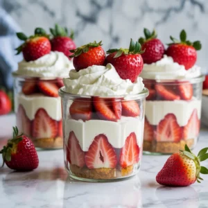Healthy Keto Strawberry Shortcake Cups