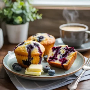 Homemade blueberry muffins