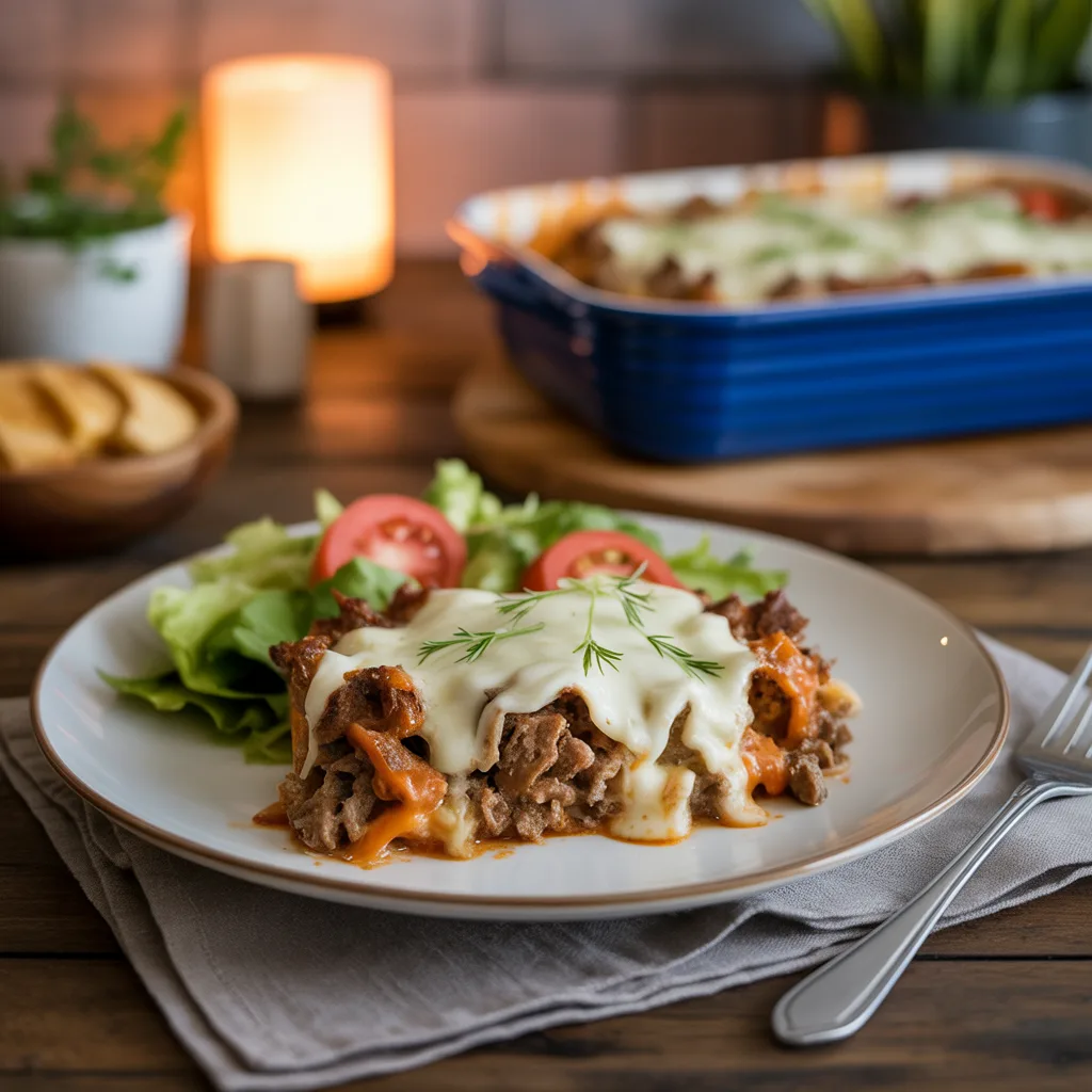 Keto Cheesesteak Casserole (One Dish Meal)
