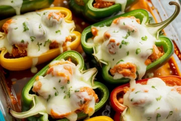 Low Carb Buffalo Chicken Stuffed Peppers