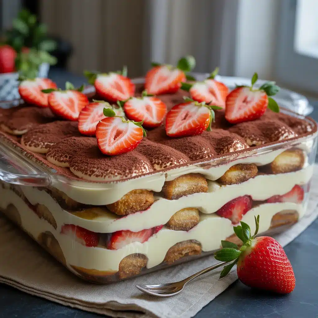 No-Bake Keto Strawberry Tiramisu